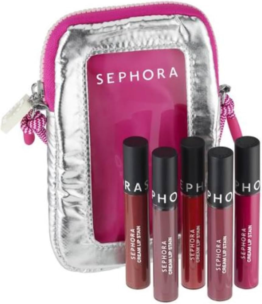 SEPHORA Favorites Limited Edition Moving Lights 5 Cream Lip Stain Set Plus Limited Edition Pouch | Amazon (US)