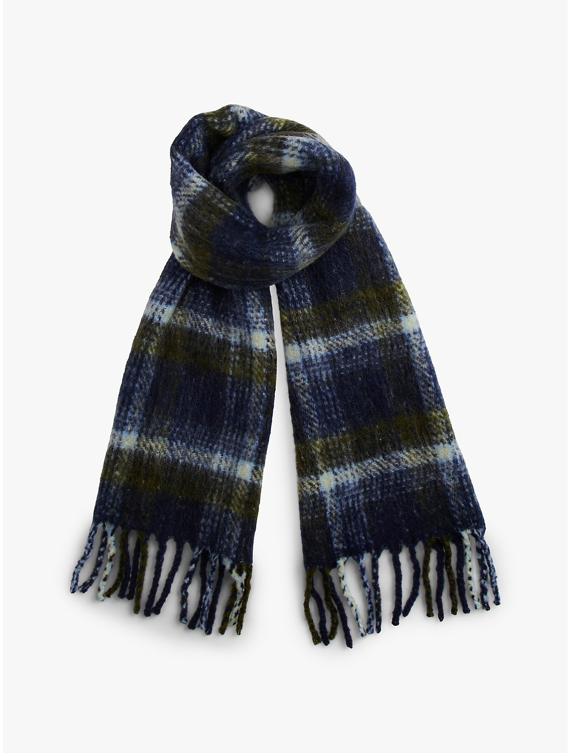 Tommy Hilfiger Men's Plaid Wool-Blend Scarf - Blue | Tommy Hilfiger (US)
