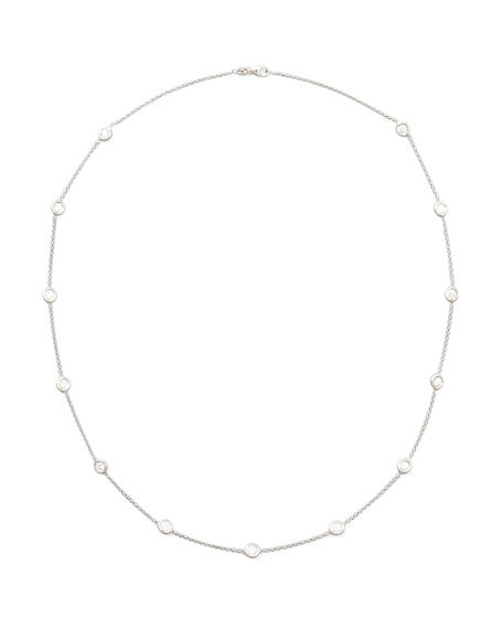 24" White Gold Diamond Station Necklace, 2.6ct | Neiman Marcus