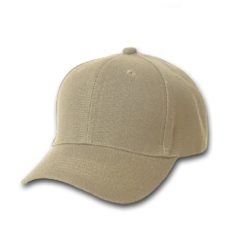 Plain Baseball Cap - Blank Hat with Solid Color and Adjustable (Tan) - Walmart.com | Walmart (US)