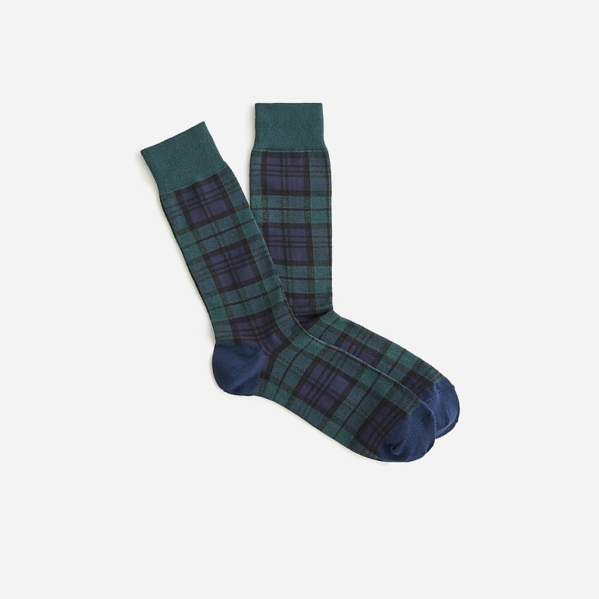 Holiday plaid dress socks | J. Crew US