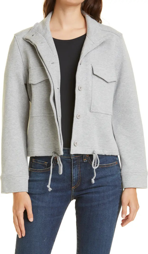 Thurston Crop Cotton Blend Jacket | Nordstrom