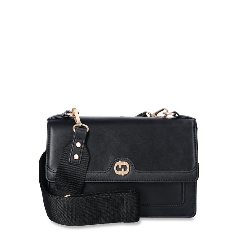 Time and Tru Women's Arlo Crossbody Shoulder Bag, Black - Walmart.com | Walmart (US)
