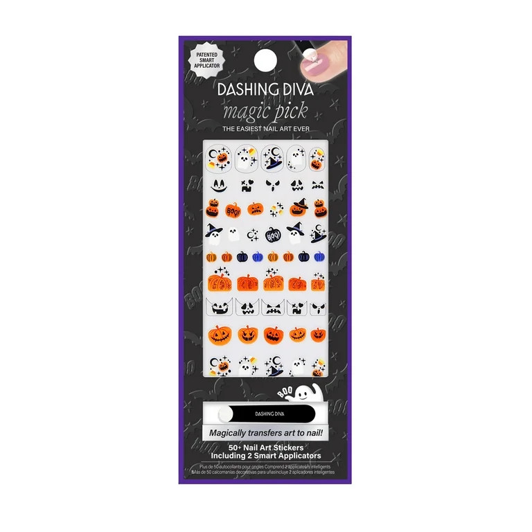 Dashing Diva Magic Pick Pumpkin Patch Nail Art Stickers | Walmart (US)
