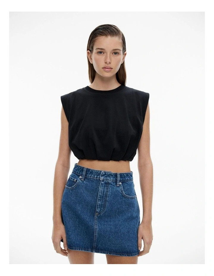 WitcheryCrop Gather Tank in Black | Myer