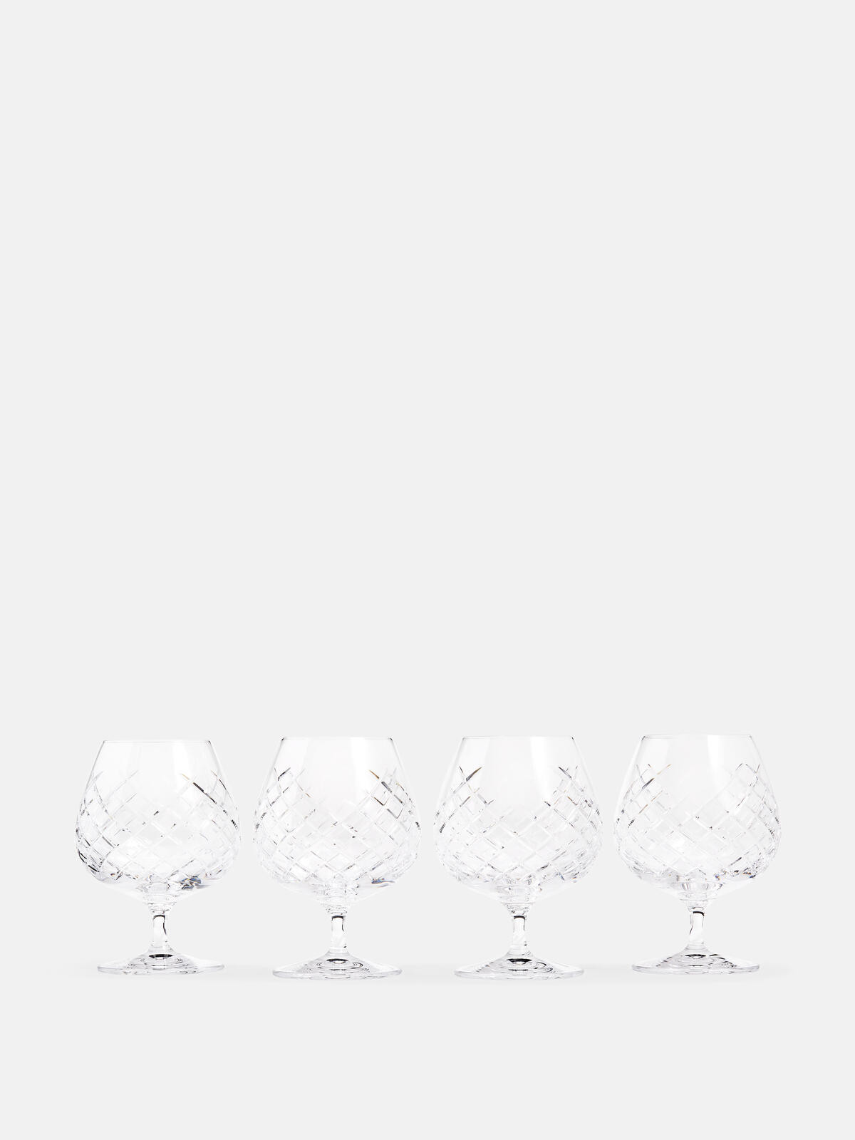 Barwell Cut Crystal Brandy Glass, Set of Four | Soho Home Ltd