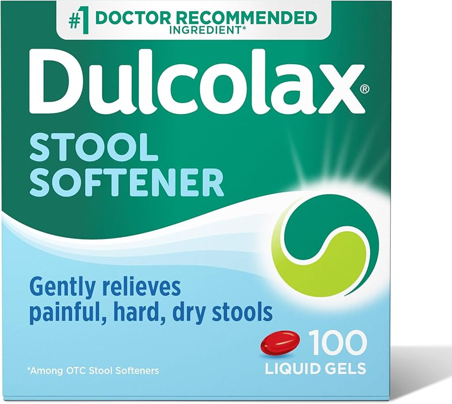 Dulcolax Stool Softener Laxative Liquid Gel Capsules, Gentle Constipation Relief for Hard, Dry St... | Amazon (US)