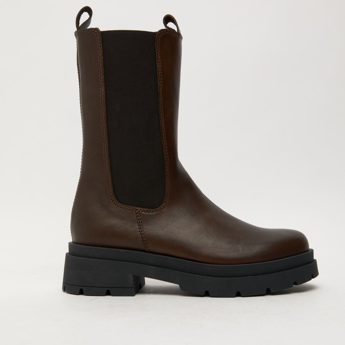 Womens Dark Brown schuh August High Cut Chelsea Boots | schuh | Schuh