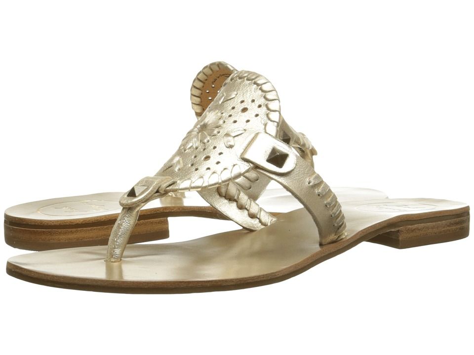 Jack Rogers - Georgica (Platinum) Women's Sandals | Zappos