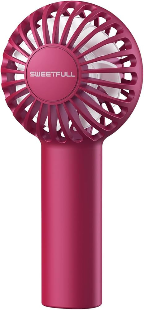 SWEETFULL Mini Portable Fan Powerful Handheld Fan Rechargeable,3 Speeds Personal Small Hand Fan f... | Amazon (US)
