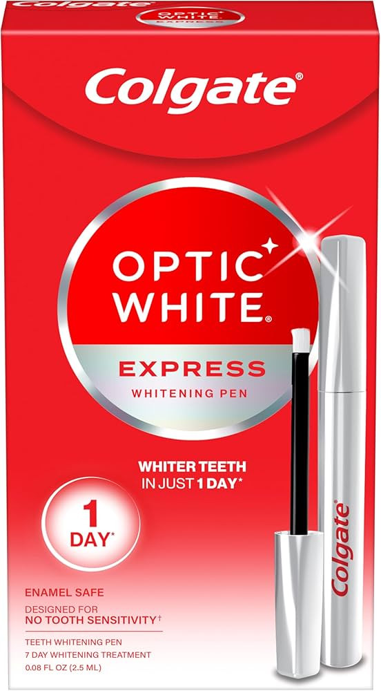 Colgate Optic White Express Teeth Whitening Pen, Enamel-Safe Tooth Whitening Applicator, Helps Wh... | Amazon (US)