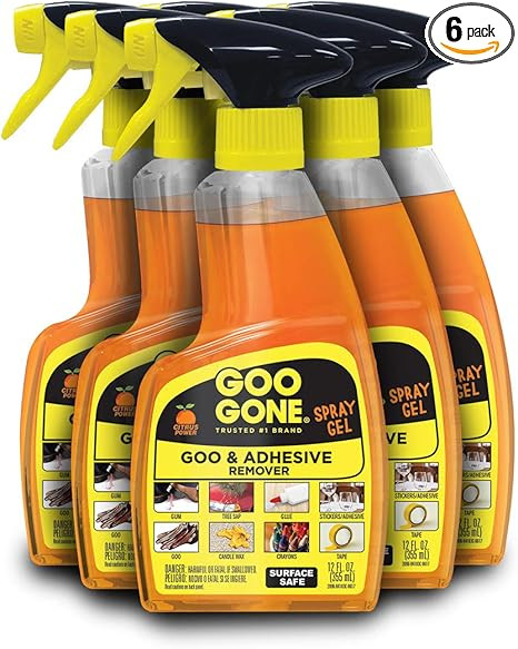 Goo Gone Original Spray Gel - Adhesive Remover, Removes Chewing Gum, Grease, Tar, Stickers, Label... | Amazon (US)