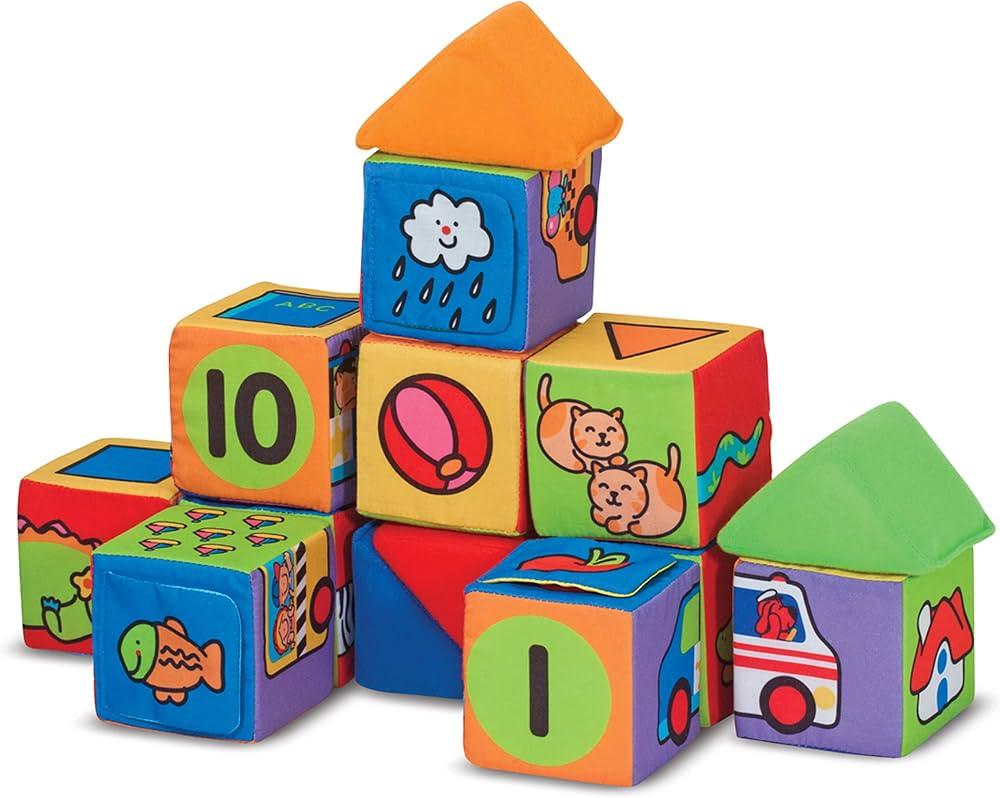 Melissa & Doug K's Kids Match and Build Soft Blocks Set For Toddlers, Building Blocks, Sensory Ba... | Amazon (US)