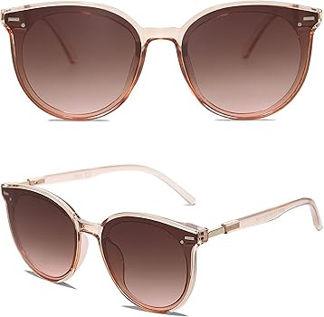 SOJOS Sunglasses Womens Trendy 2025 Classic Round Retro Vintage Shades Large Frame Sunnies SJ2067 | Amazon (US)