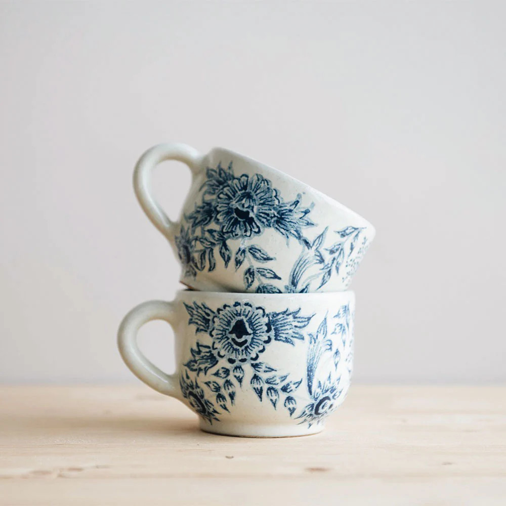 Hand-painted Artisan Mug | Roan Iris