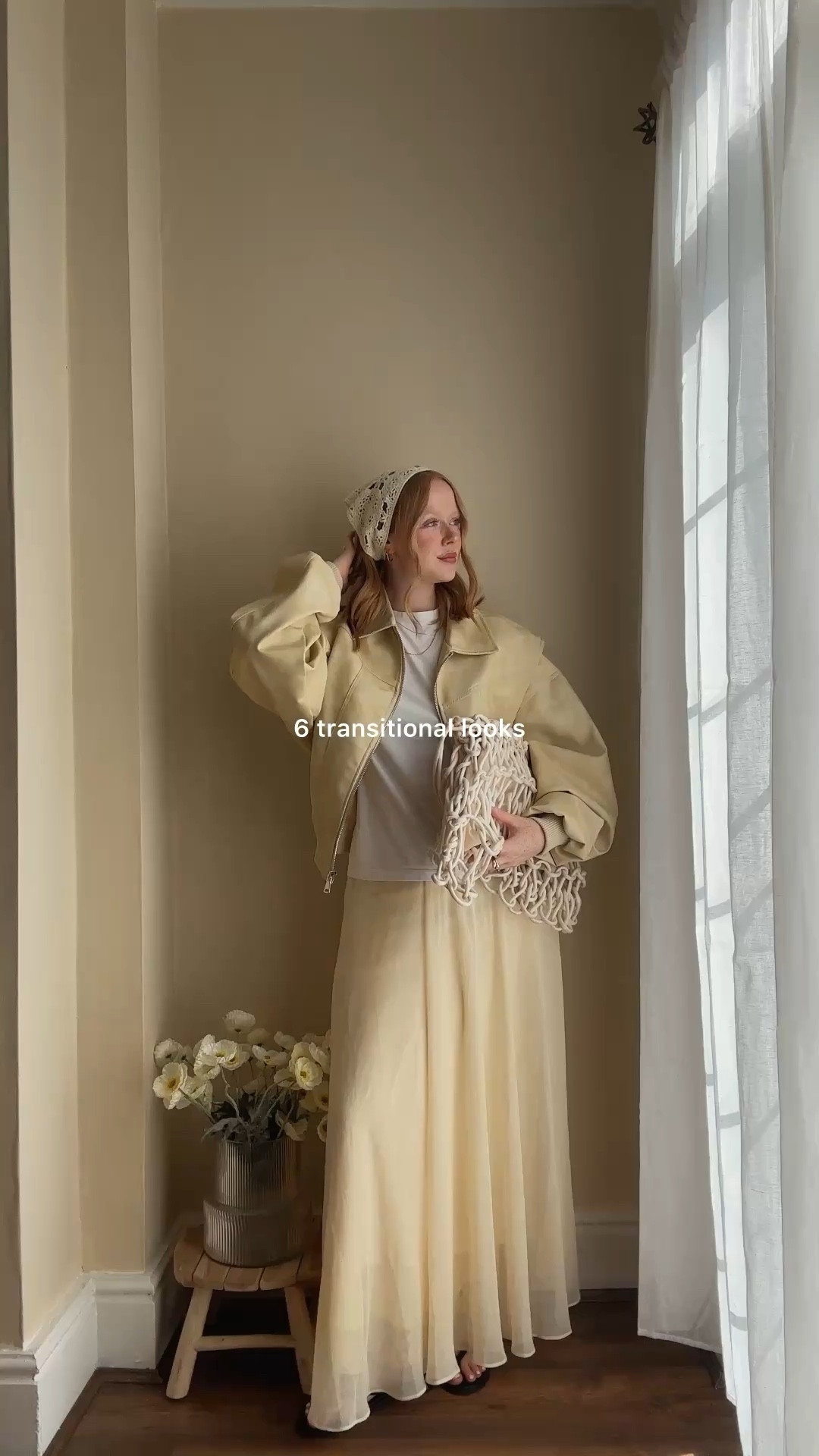 Transitional Looks, Autumn, Fall, Styling, Leather Jacket, Suede Jacket, Oversized Shirt, Maxi Skirt, Chiffon Skirt, Butter Yellow, Chocolate Brown, Baby Blue, Layering, Lace, Lace Skirt, Lace Cami, Hair Bandana, Headscarf. 

#LTKuk #LTKeurope #LTKautumn