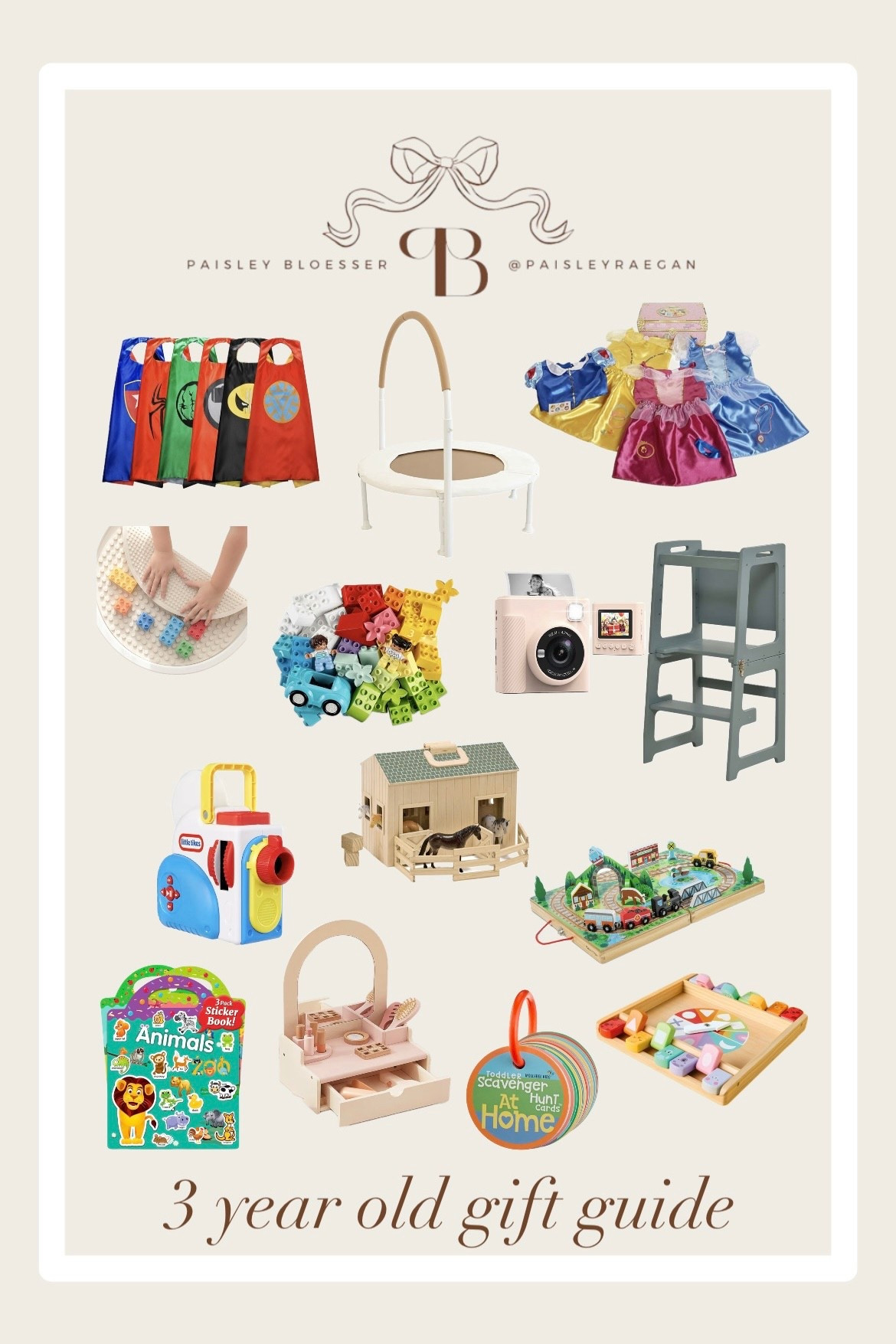 3 Year Old Holiday Gift Guide

3 year old christmas gift guide, toddler gift guide, toddler girl christmas, toddler boy christmas, magnatiles, balance bike, retrospec, christmas gift ideas, amazon gift guide, amazon finds, amazon christmas gifts, gift ideas for toddlers, toddler gift ideas, toddler christmas ideas, superhero capes, marvel costumes, disney princess dress, dress up dresses, toddler tower, kitchen tower, tonies box, tonies, disney princess, belle, aurora, cinderella, moana, toddler cooking, toddler kitchen, train set, travel train set, wooden train,  gathre, trampoline, toddler trampoline, horse barn, horse toys, toddler camera, instant camera




#LTKHoliday #LTKGiftGuide #LTKKids
