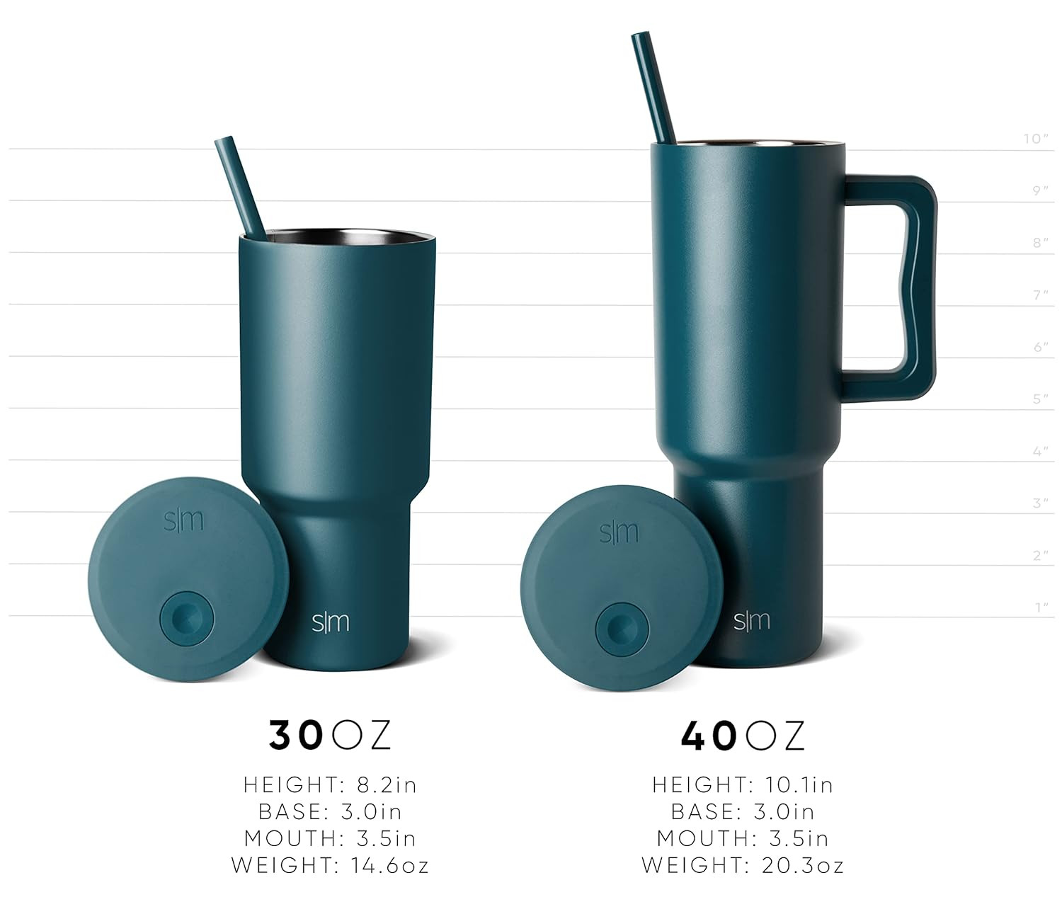 Simple Modern 40 oz Tumbler with Handle and Straw Lid | Insulated Reusable Stainless Steel Water ... | Amazon (US)