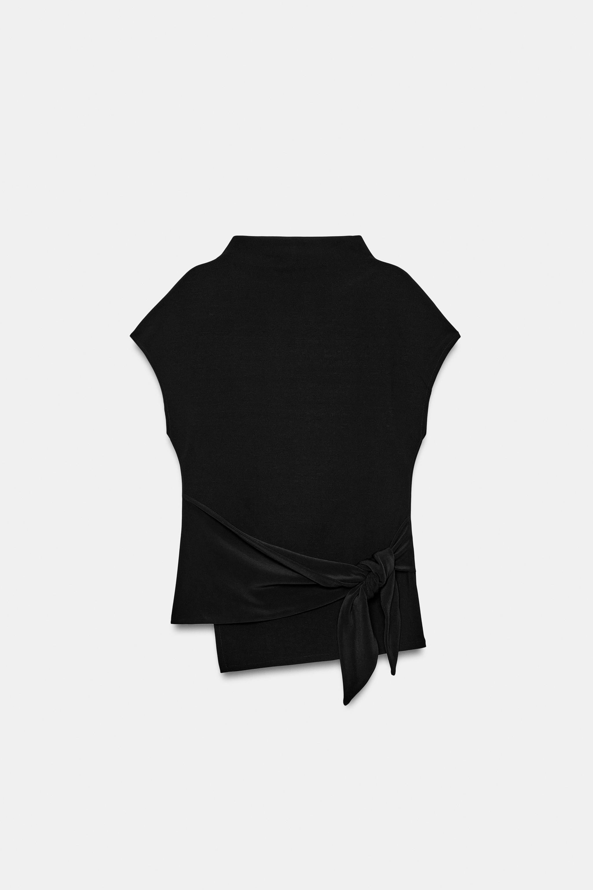 DRAPED TOP WITH WAISTBAND | Zara UK