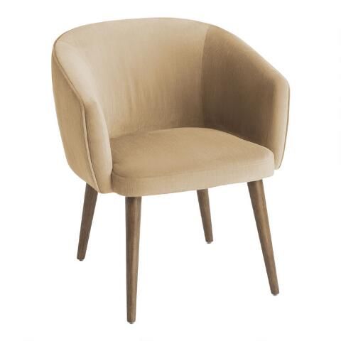 Chelsea Curved Back Upholstered Dining Armchair | World Market