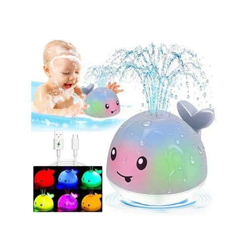 Bath Toys for Kids Ages 1-3 - Valentines Gifts Easter Basket Stuffers - 1 Year Old Girl Boy Gifts 1st First Birthday Gift - Light Up Whale Sprinkler Bathtub Water Pool Toys for Babies 6-12-18 Months | Amazon (US)