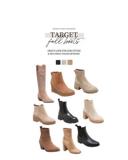 Target fall boots. Neutral boots. Fall style. Fall look for less booties. Ankle boots. Western boots. Rain boots. Chelsea boots. Fall boots under $50  

#LTKunder50 #LTKstyletip #LTKSeasonal