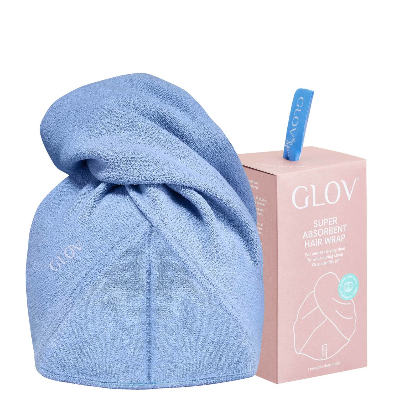 GLOV® Ultra–Absorbent Hair Towel Wrap - Blue | Look Fantastic (UK)