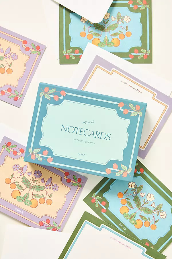 x Anthropologie Orange Blossom Boxed Notecard Set | Anthropologie (US)