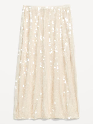 High-Waisted Sequin Midi Pencil Skirt | Old Navy (US)