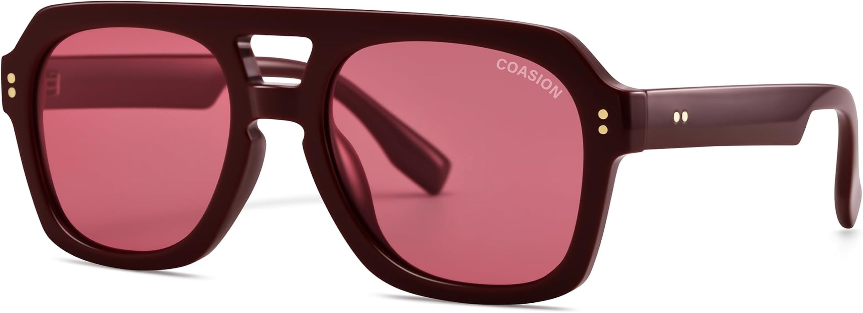 Tangle Free Thick Frame Trendy Navigators, UV400 Large Cute Modern Aviators, Designer Ladies Shad... | Amazon (US)