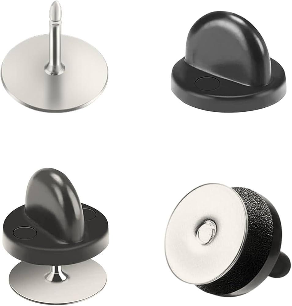 Tie Tacks Blank Pins with PVC Rubber Pin Backs, 50 Pairs Locking Clasp for Badge Insignia DIY Cra... | Amazon (US)