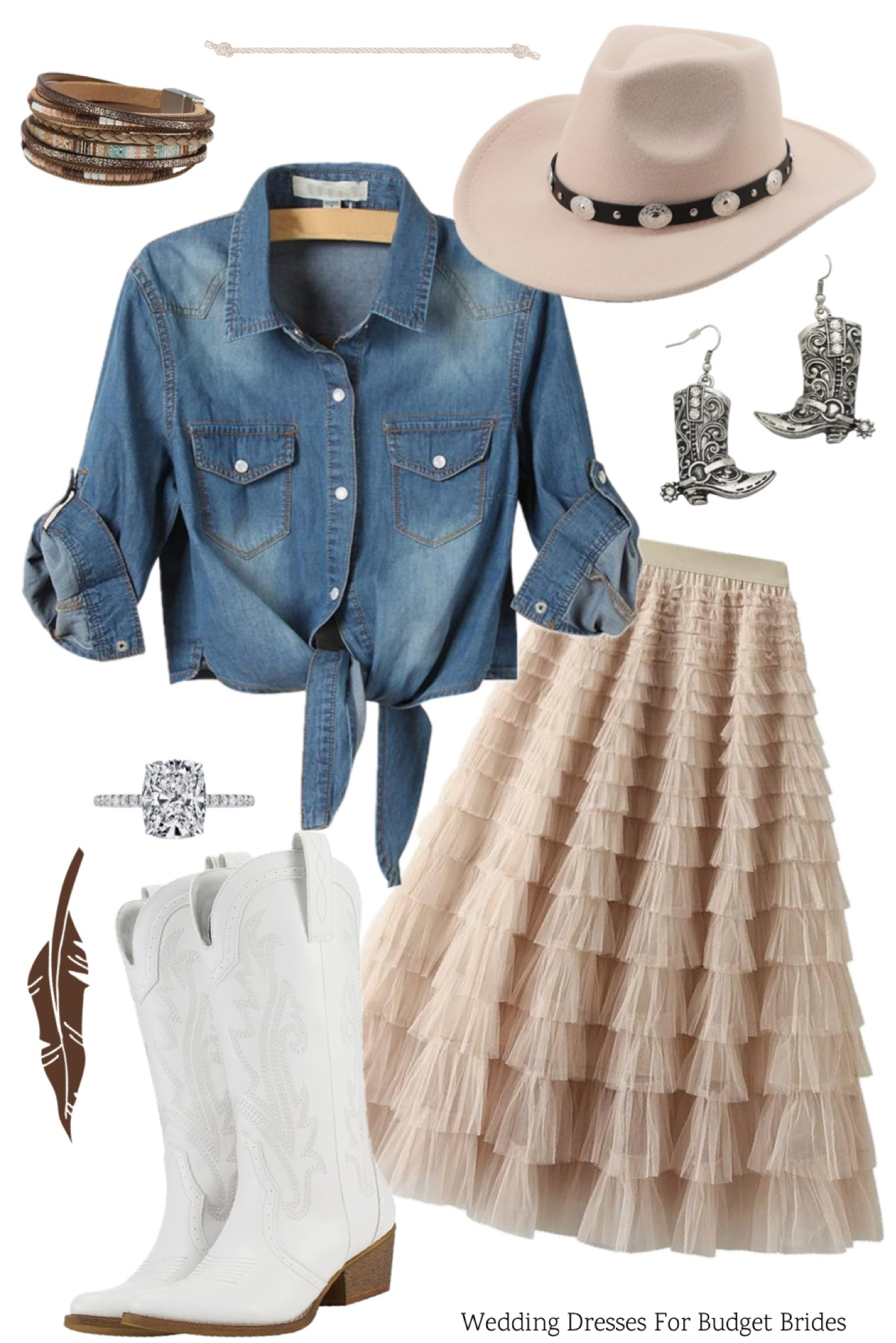 Bachelorette party outfit idea for the bride to be.

Western outfit. Westerncore trend. Date night outfit. Bachelorette weekend. Bride to be. Spring wedding. Country concert outfit. Nashville outfit. Western theme party. Travel ring. Bridal shower.

#LTKParties #LTKWedding #LTKSeasonal