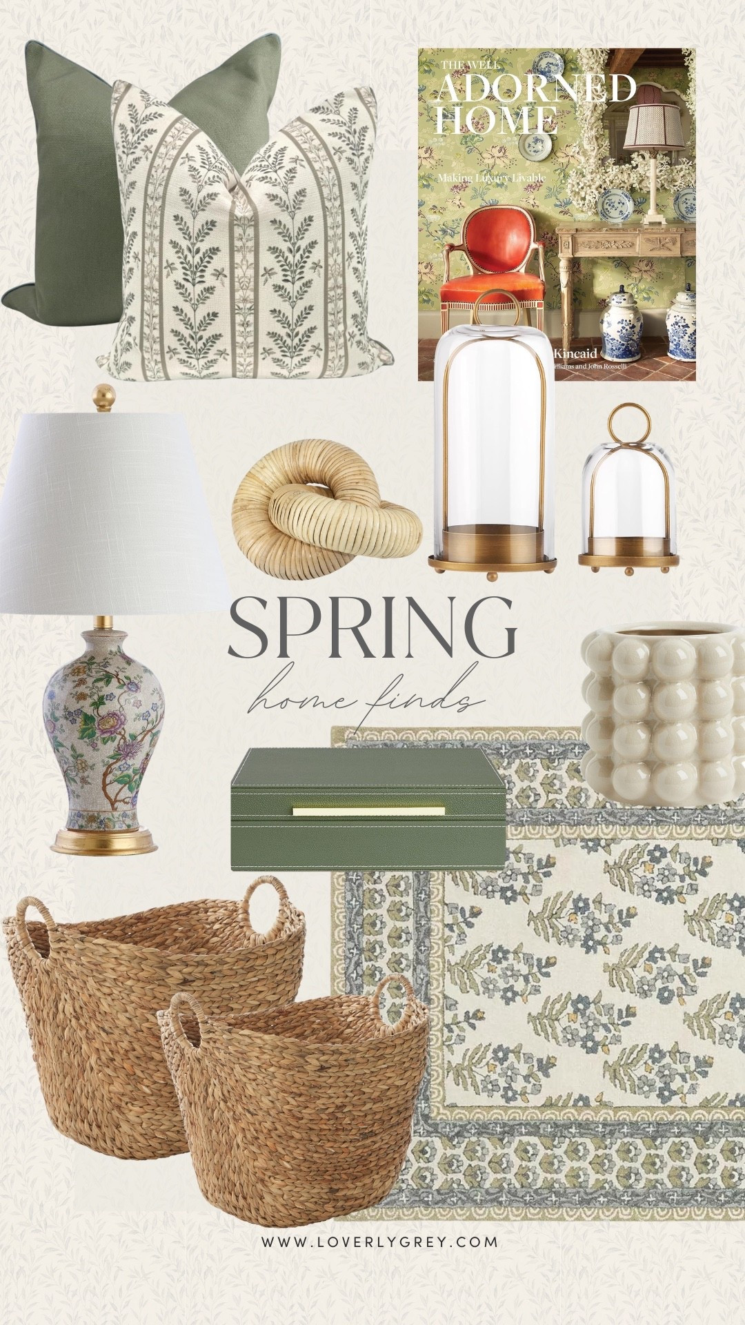 Spring home decor finds that I’m loving! I am loving the floral lamp, fun patterned rug, and cute throw pillows to really update your space! For smaller table tops decor I love the candle covers, coffee table book, and white vase!

#LTKHome #LTKSeasonal