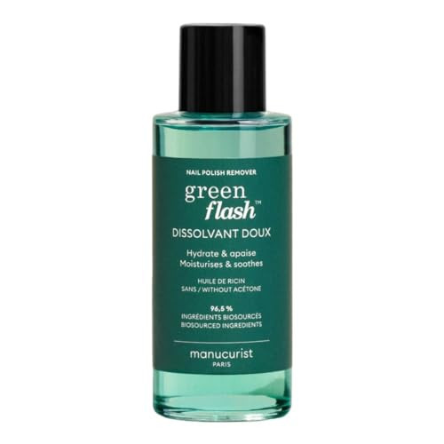 Manucurist - Green Flash Gel Nail Polish Remover - Effective Plant-Based - Acetone-Free - Floral Scent - 3.38 fl oz | Amazon (US)