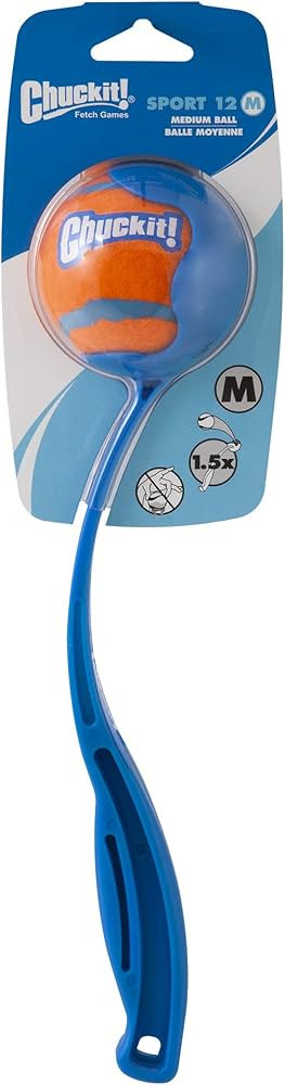 Chuckit! Sport 12M Dog Ball Launcher, 12" Length, Includes Medium Ball (2.5") for Dogs 20-60 Poun... | Amazon (US)