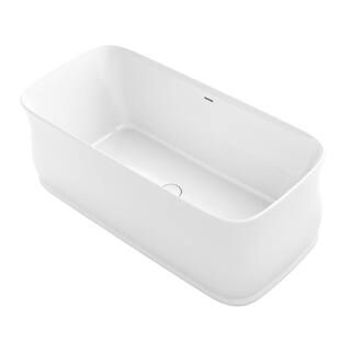 Imperator 66 in. H Acrylic Flatbottom Bathtub in White | The Home Depot