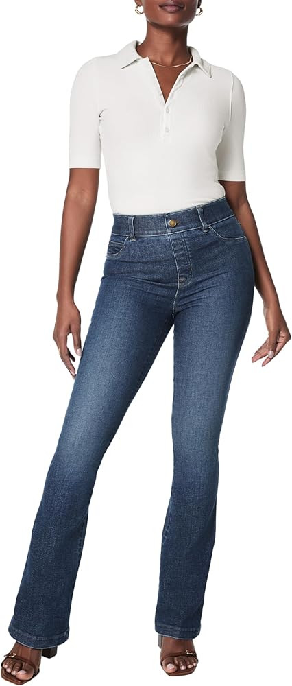 SPANXshape Original EveryWear Flare Jeans - Core Shaping for Women - High-Rise - Pull-On Denim - ... | Amazon (US)