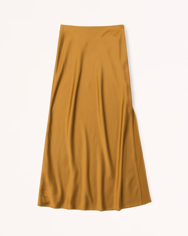 Women's Elevated Satin Maxi Skirt | Women's Bottoms | Abercrombie.com | Abercrombie & Fitch (US)