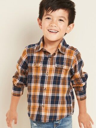 Plaid Twill Utility Shirt for Toddler Boys | Old Navy (US)