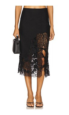 Sea Katharine Embroidery Tie Skirt in Black from Revolve.com | Revolve Clothing (Global)