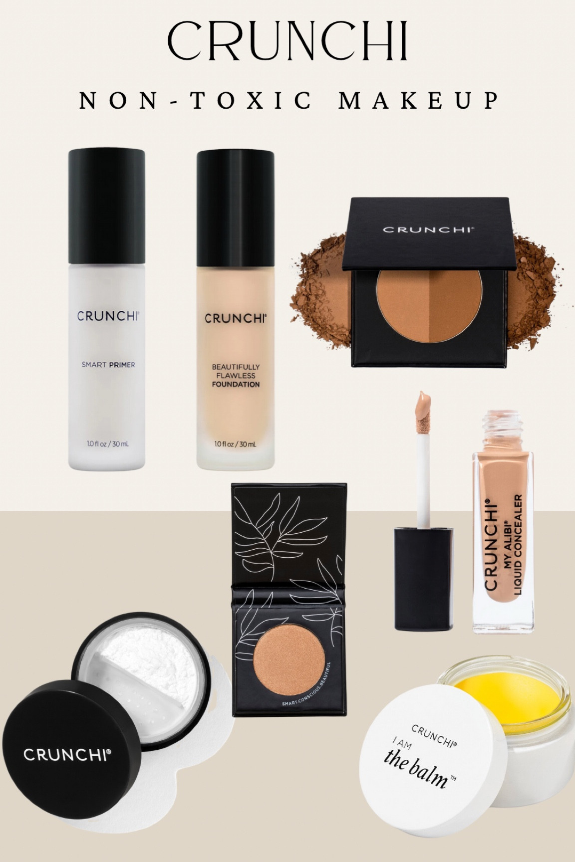 Crunchi, non-toxic makeup and skincare. These are my current favorites! 

nontoxic, wellness, clean makeup, crunchy, healthyliving, foundation, bronzer, setting powder, concealer, makeup remover, highlighter 

#LTKFindsUnder100 #LTKBeauty #LTKOver40