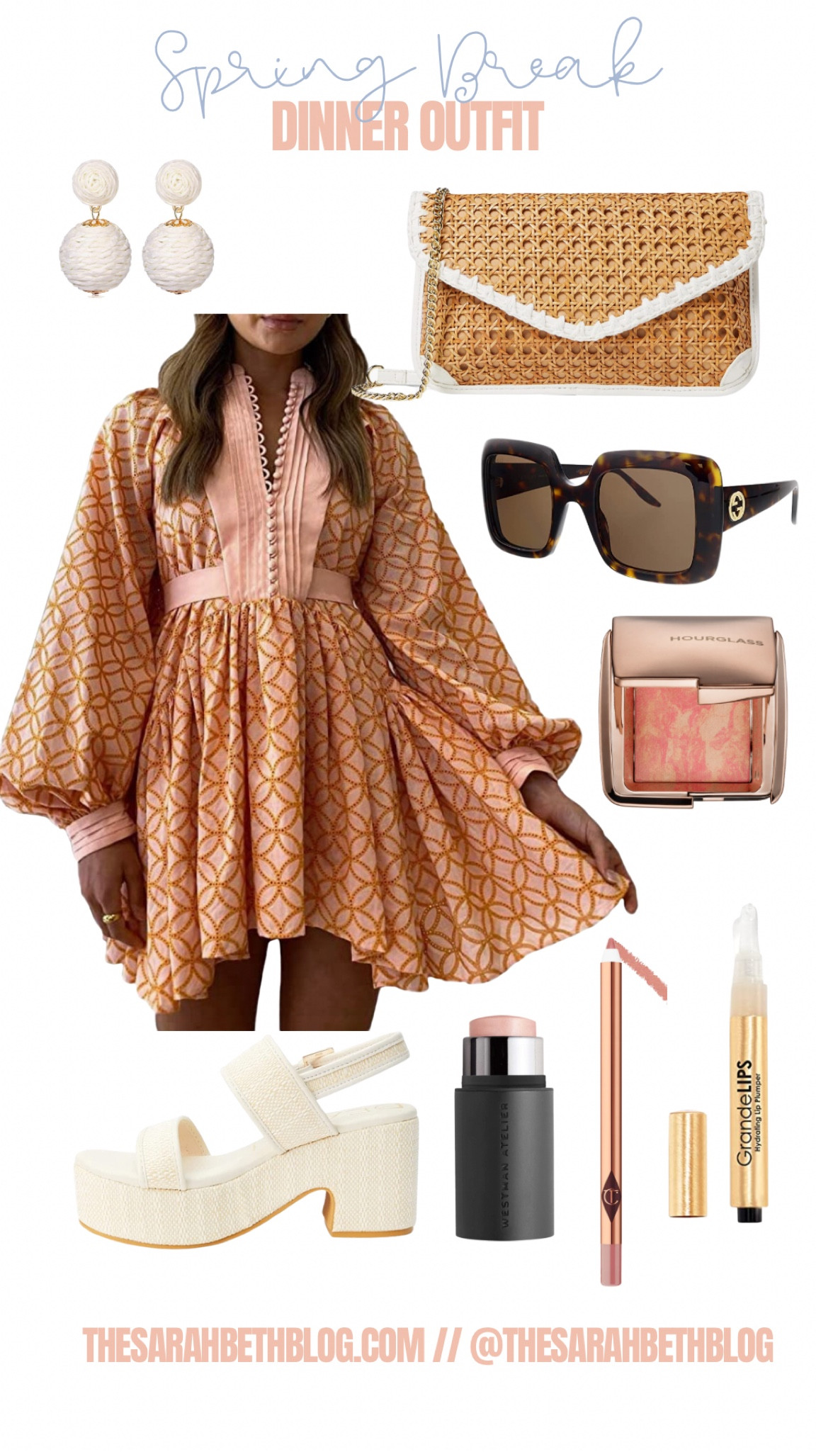 Spring break dinner outfit idea. Ana dress gucci sunglasses cane bag 

#LTKSeasonal #LTKtravel #LTKstyletip