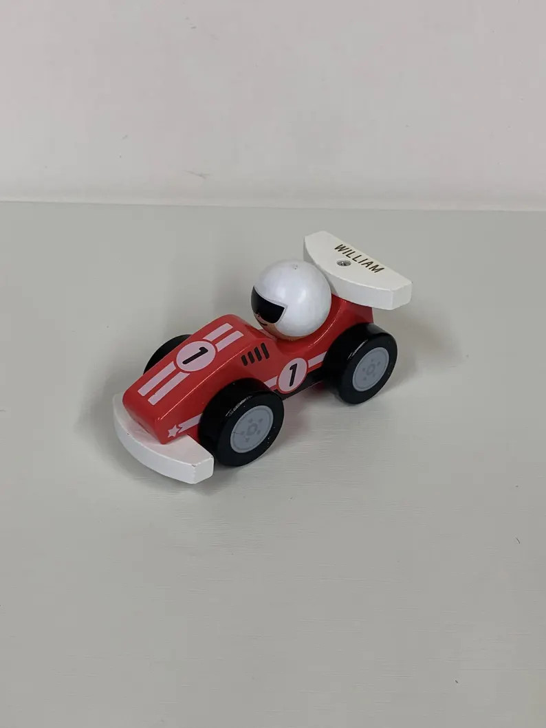 Personalised Wooden Red Racing Car - Engraved Car Toy - CE Tested Gift - Toddler Toy | Etsy (Global)