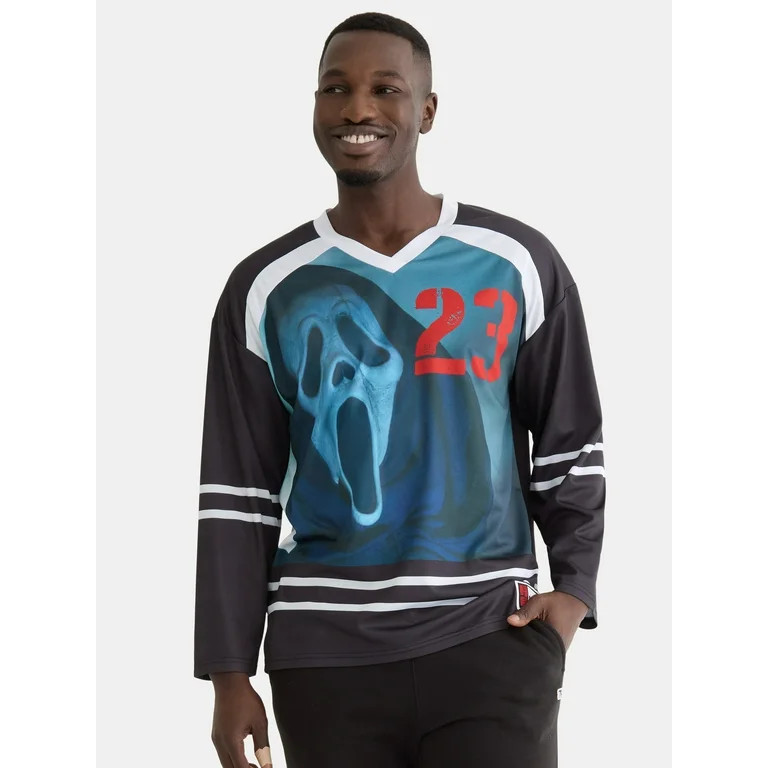 Scream Ghostface Men's & Big Men's Graphic Hockey Jersey with Long Sleeves, Sizes XS-3XL | Walmart (US)