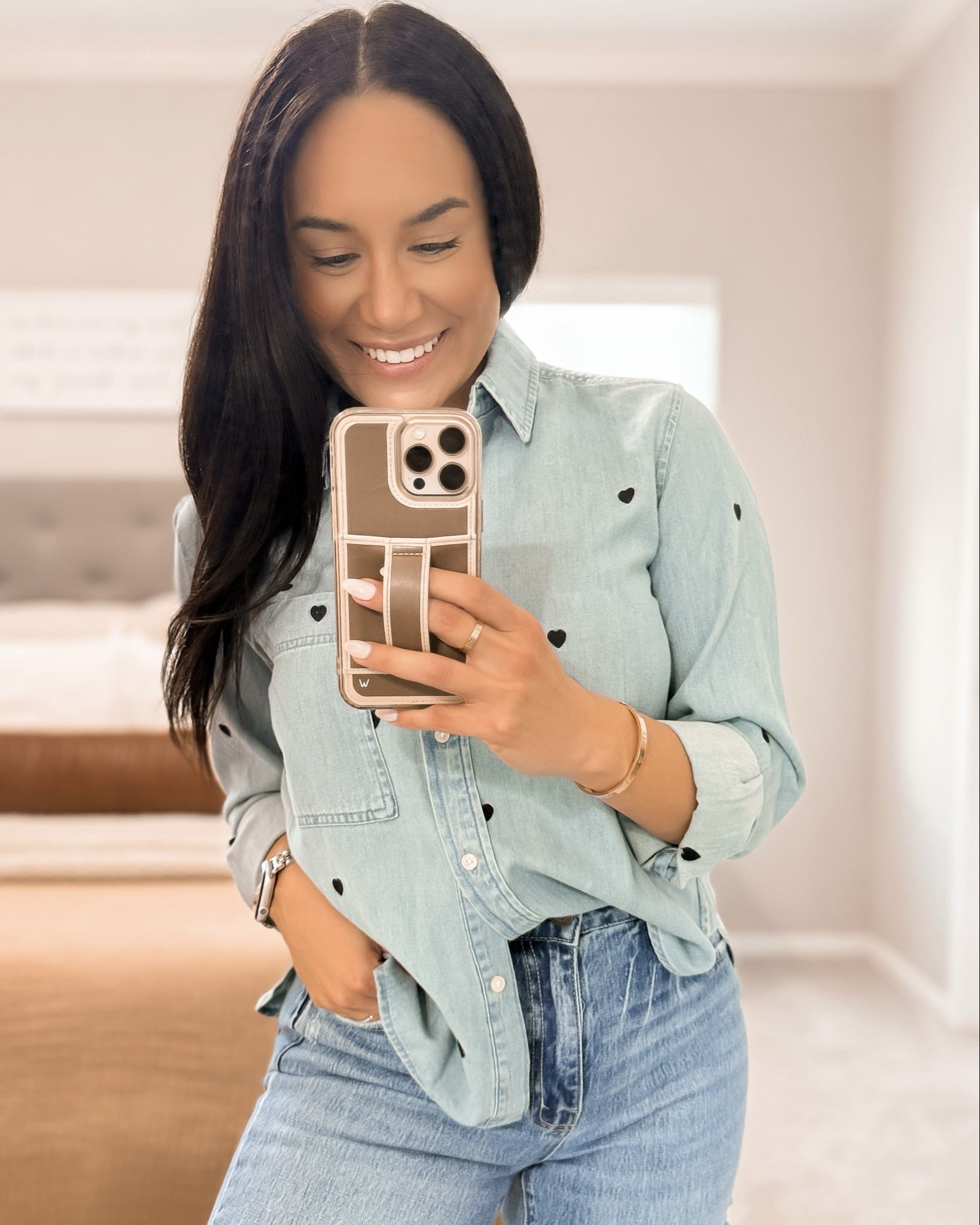 The perfect little touch for February! // Denim Embroidered Hearts Shirt // Walmart Finds // Valentine’s Day Outfit //Free Assembly 💙 

#LTKSeasonal #LTKFindsUnder50