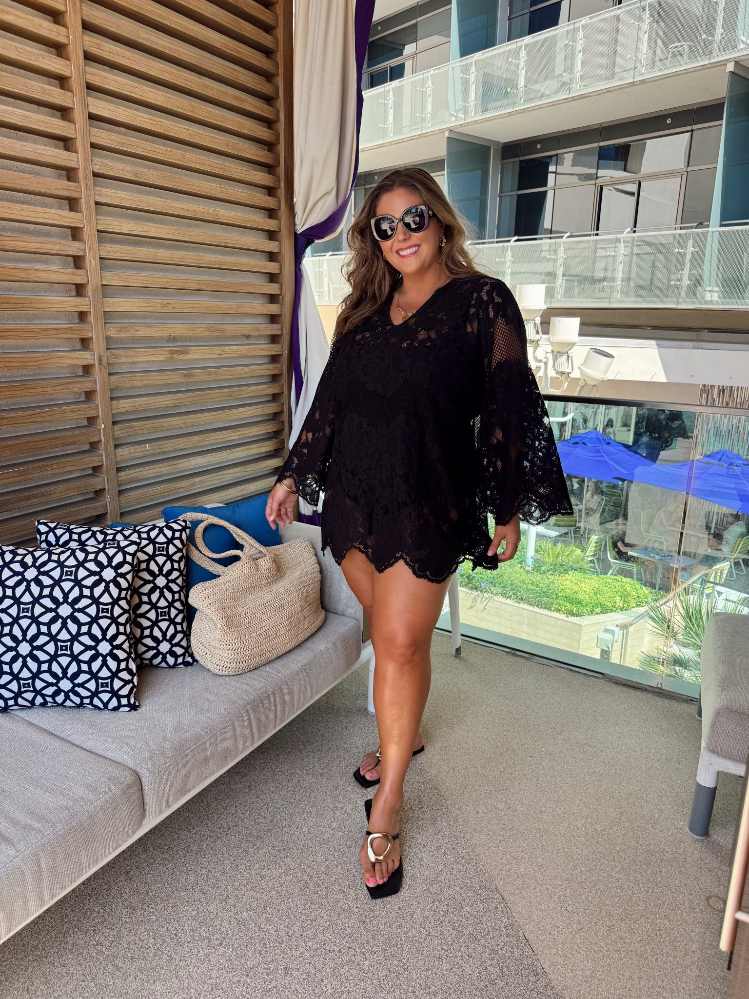 Wearing size 2X in coverup (sized up), 16 in swimsuit. Use CARALYNM at Cakes Body. 

#LTKSwim #LTKPlusSize #LTKSeasonal