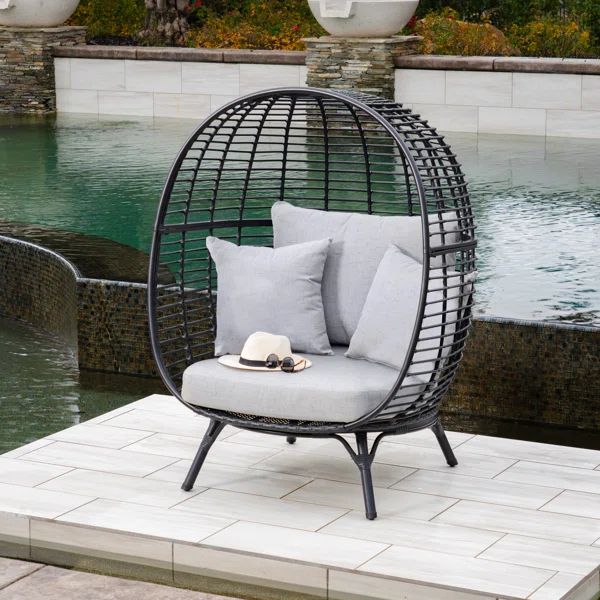 Kevan Cuddle Egg Patio Chair with Cushions | Wayfair North America