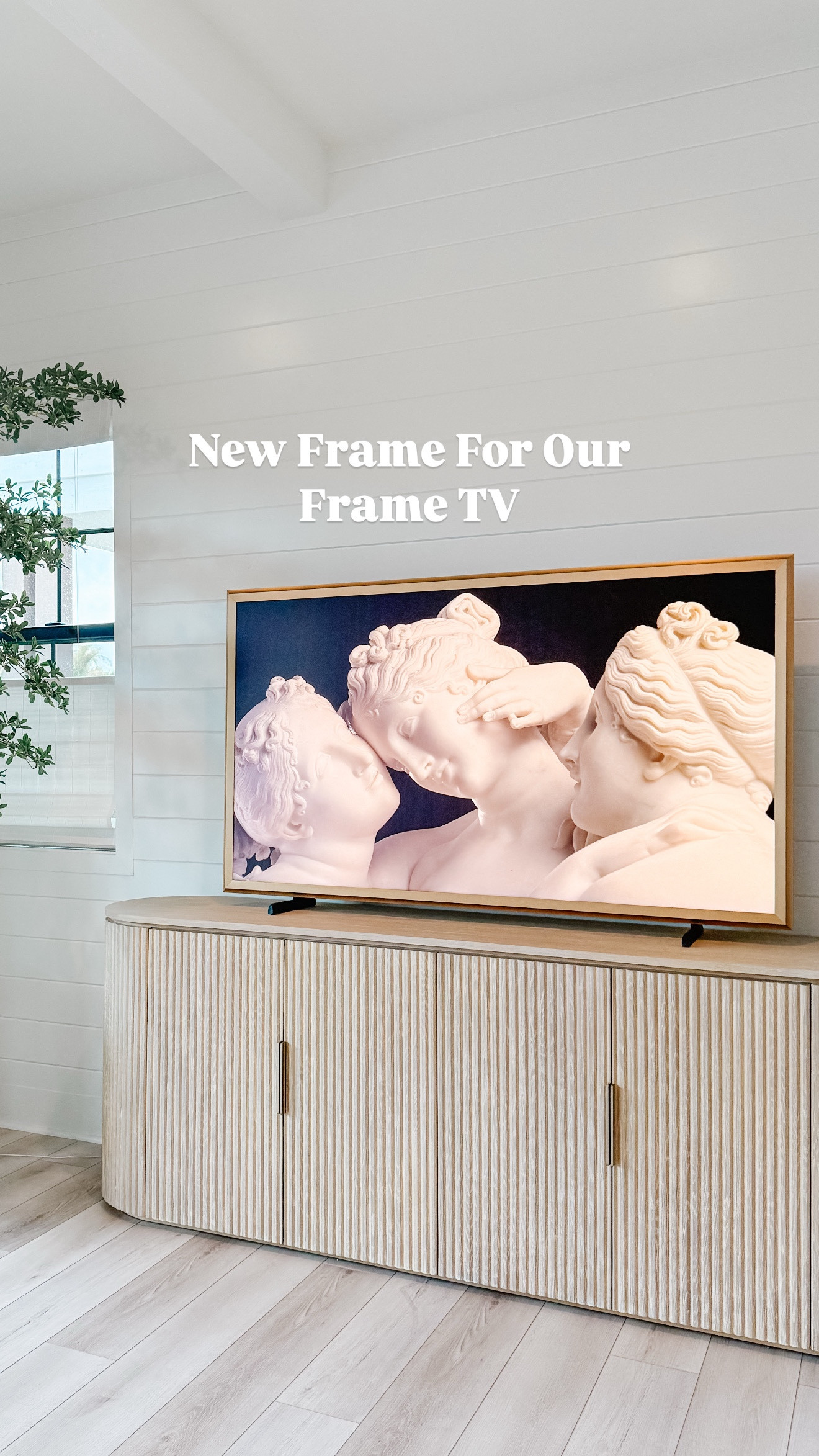 We love that our Frame TVs are made so that you can attach frames to the front of the TV . This allows the artwork to look so real! This bezel Frame is a pale gold and looks so beautiful on our TV. Really easy to put together also 👏🏼

#LTKSaleAlert #LTKHome