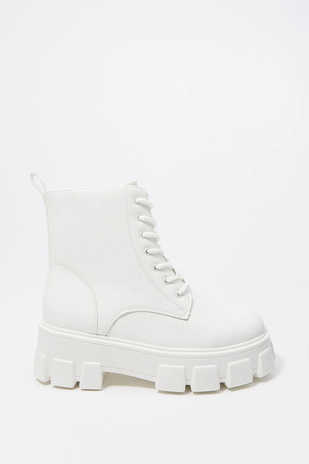 Lace-Up Lux Platform Sole Boot | Charlotte Russe