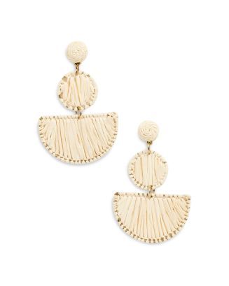 Giada Raffia Wrapped Statement Earrings in 14K Gold Plated | Bloomingdale's (US)
